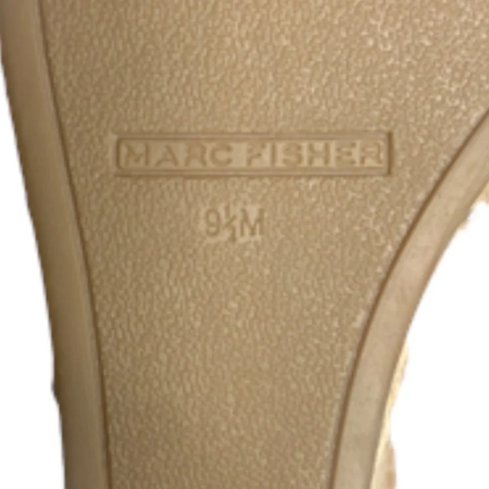 Marc Fisher Espadrilles 9.5  Kaee Wedge Suede Strappy Cruise Vacation Resort